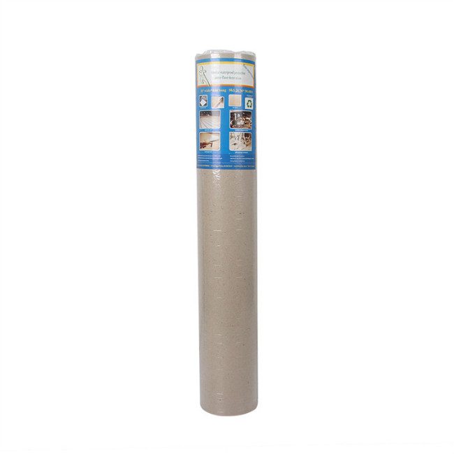 Floor protection paper roll with blue label