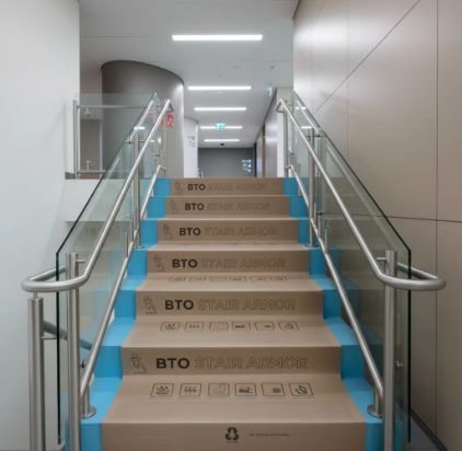 BTO stair protector on staircase